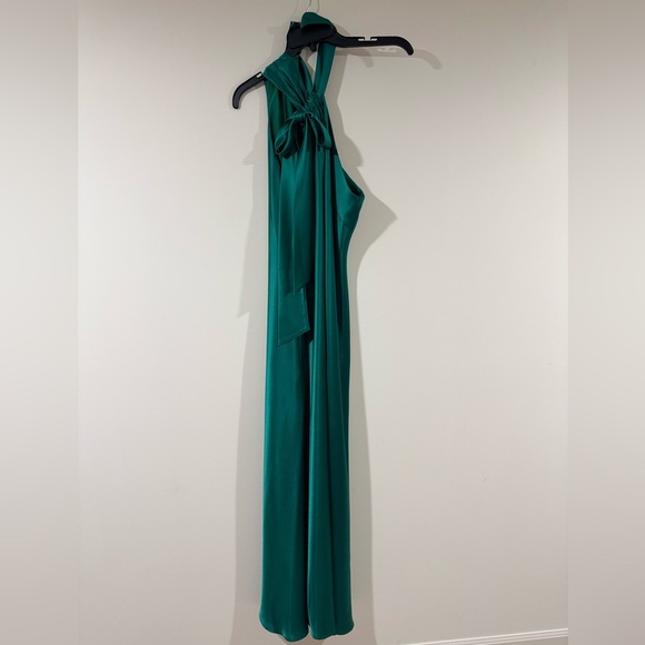 Worn 1x. Galvan evening dress. Forest green. US 8. Shows normal signs of wear. - Picture 3 of 10
